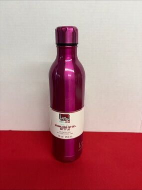 Wellness Metallic Fuchsia Stainless Steel Water Bottle 25oz